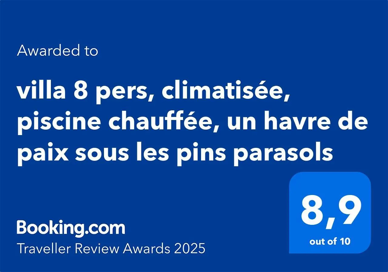 villa 8 pers, climatisée, piscine chauffée, un havre de paix sous les pins parasols Roquebrune-sur Argens